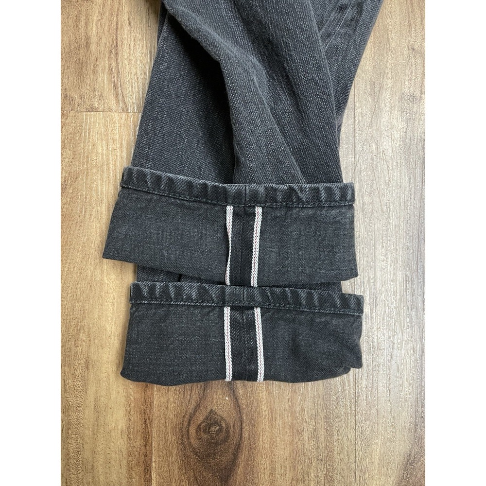 Taylor Stitch Slim Denim Jeans Fly Button Black Cotton Selvage Size 31x32 - Picture 7 of 13